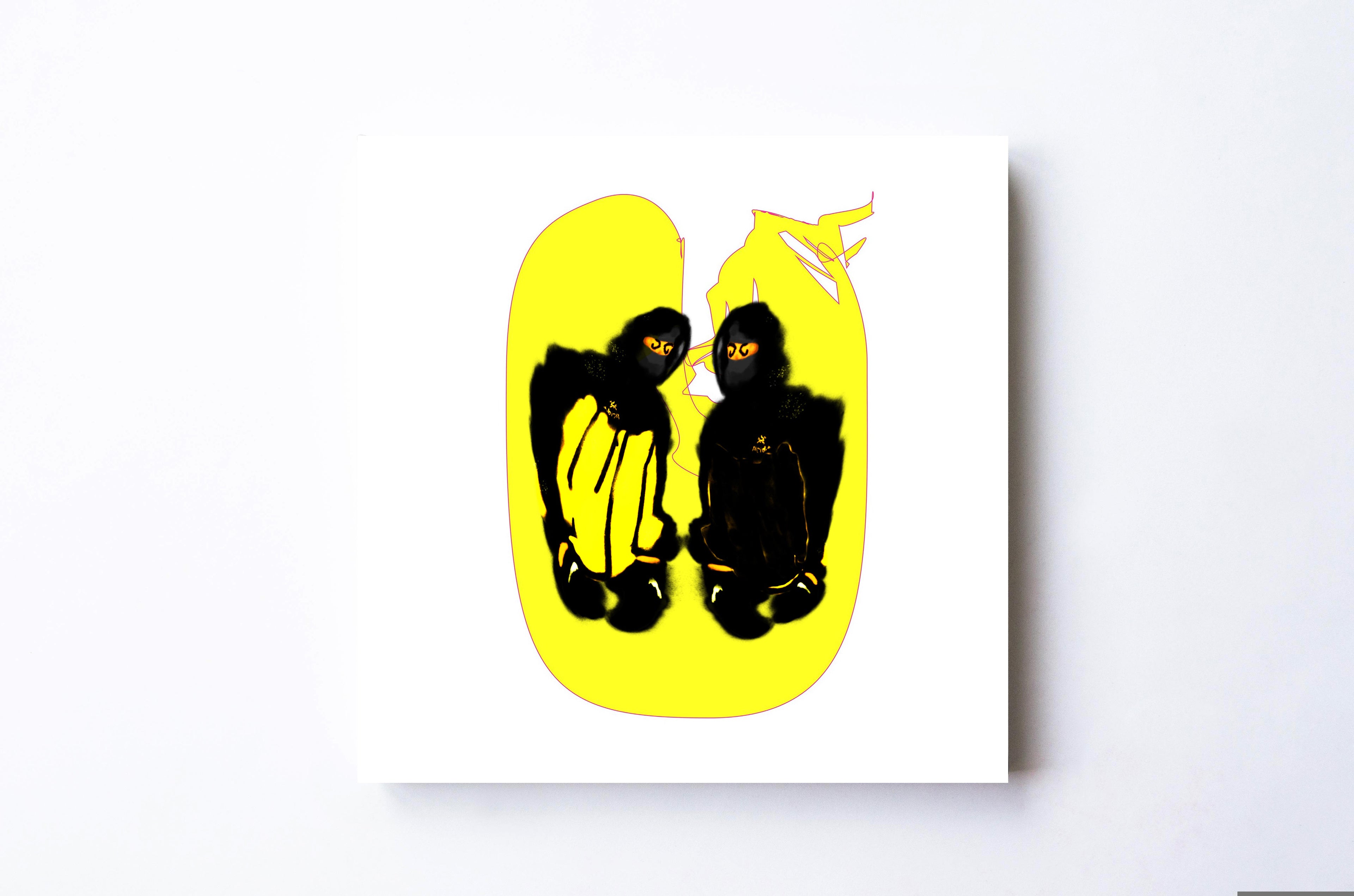 PRINT YELLOW GUYS 40X40 CM