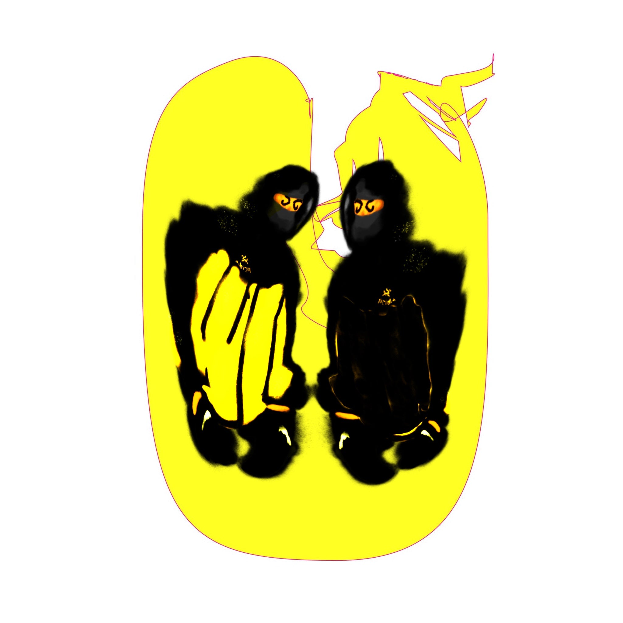 PRINT YELLOW GUYS 40X40 CM