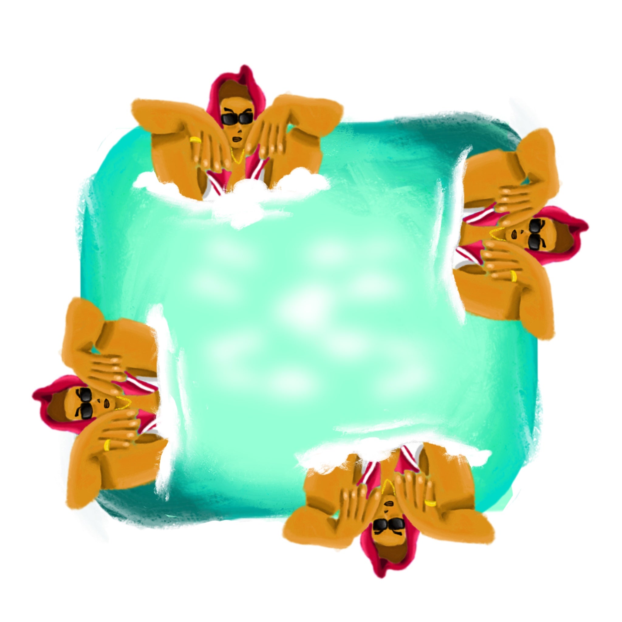 PRINT PISCINA 80X80 CM