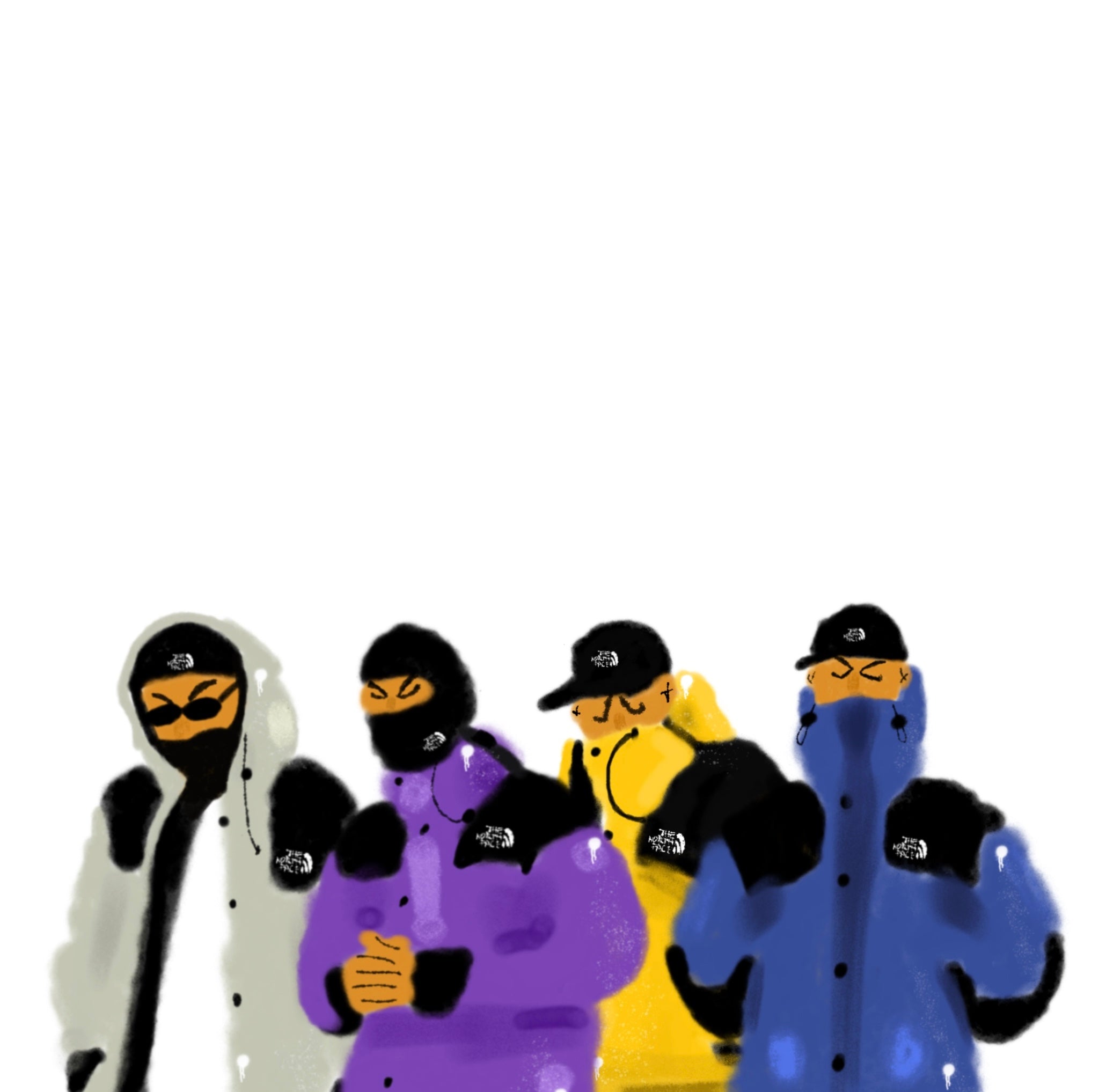 PRINT CARA NORTE 40X40 CM