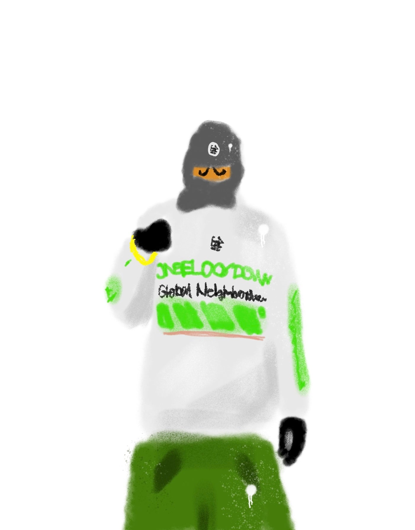 PRINT 3 PIBES 40X40 CM